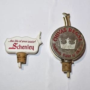 Vintage Schenley und Chivas Regal Alkohol Pour Tops Bar Memoribilla Whiskey  - Bild 1 von 14