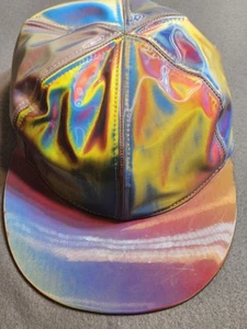 2015 Back to the Future Marty McFly Holographic Iridescent Hat Fashion Cap - Picture 1 of 9
