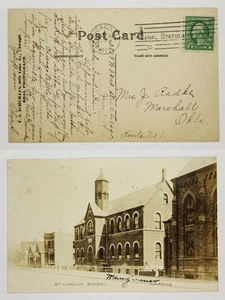 St. Markus School Chicago IL RPPC 1917 Real Photo Postcard Church Building - Picture 1 of 1