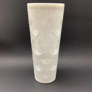 Vaso Starbucks Venti 24oz Blanco Perla Shell Sirena Básculas 2022 Sin Stra - Imagen 1 de 13