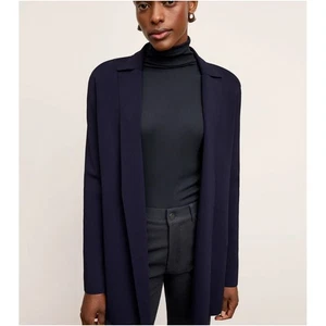 M.M. Lafleur Dark Navy The Merritt Wrap Jardigan Size L - Picture 1 of 8