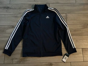Adidas Boys Navy Blue Track Jacket Size Large 14-16 - Picture 1 of 2