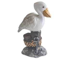 Fairy Garden Fun Pelican Beach Bird With Anchor Miniature Dollhouse - Picture 1 of 1