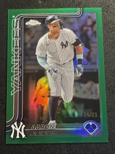 2025 Topps Chrome Aaron Judge Green Refractor /99 Yankees MVP buyback!! 🔥 - Picture 1 of 3