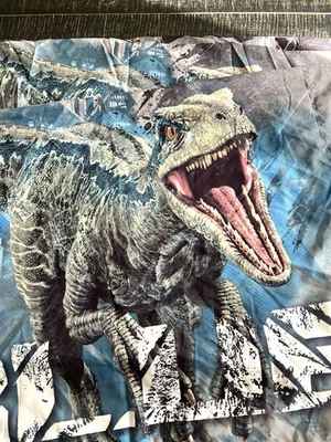 Jurassic World Pillow Case Raptor Standard Pillowcase Lot Set Of 2 Double Sided - Image 1 of 4