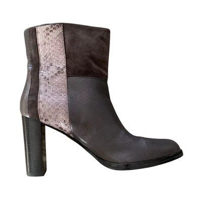 Кожаные ботильоны Diane Von Furstenberg на каблуках серые змеиная кожа размер 6 женские - Изображение 1 из 4