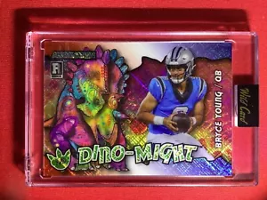 Bryce Young RC Carolina Panthers 2023 DinoMight Cross Hatch Foil Triceratops 2/2 - Picture 1 of 2
