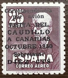 España 1090** lujo. Caudillo a Canarias con numero. Precioso. Muy bien centrado - Picture 1 of 2