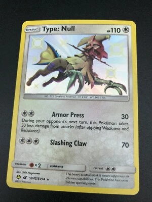 Type:Null SV45/SV94 SHINY HOLO ULTRA RARE Hidden Fates Pokemon Card TCG NM 2019 - Image 1 of 2