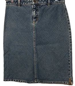 Billabong Jeans Denim Skirt 9 Retro Vintage Y2K 90s Skater Surfer Boho Hippie - Picture 1 of 6