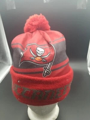 Tampa Bay Buccaneers  Stocking Cap Pom Pom  Forever Bucs NFL Brady Evans Gronk  - Image 1 of 4