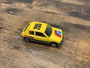 Majorette Peugeot 205 GTI, Escala 1:55 Nº 281 1986 Amarillo Raro - Imagen 1 de 9