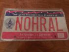1997 Washington DC 53rd Inaugural President District of Columbia License Plate