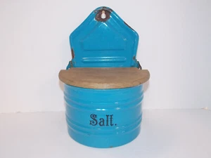 Vintage Danish "GLUD MARSTRAND" Emaillegeschirr Salzdose - Emaille Denmark - Bild 1 von 7