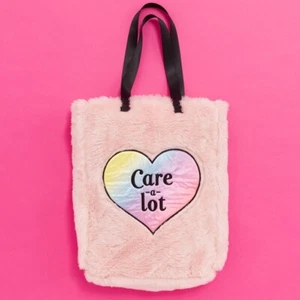 Offizielle Care Bears Care-A-Lot rosa Kunstfell Tragetasche - Bild 1 von 3