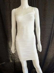 Colorful Women's Dress Lace Summer Beach Cocktail Bodycon White Size S - Picture 1 of 5