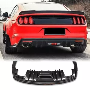 Carbon Fiber Car Rear Bumper Diffuser Lip cover For Ford Mustang 2015-2017 - Bild 1 von 10