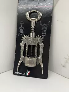 SACACORCHOS GHIDINI BOTTICELLE DISEÑO UVA ACERO HECHO EN ITALIA.NUEVO - Imagen 1 de 6