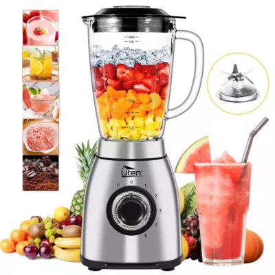Liquidificador vidro aço inoxidável 800W triturador de gelo máquina de smoothie misturador universal - Imagem 1 de 4