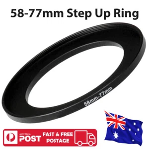 58-77 mm 58mm to 77mm 58mm-77mm Step-Up Stepping Up Ring Filter Adapter - Picture 1 of 2