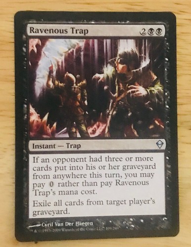 Ravenous Trap Zendikar NM Black Uncommon MAGIC THE GATHERING MTG