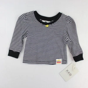 Harajuku Mini For Target Baby Girl Shirt Black White Stripes Size 6 Months - Picture 1 of 6