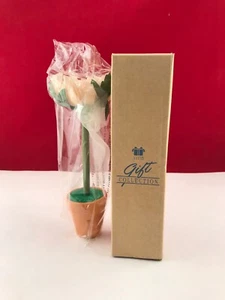 Vintage Blume (weiße Rose) Neu in Verpackung 7,5 Zoll - Bild 1 von 5