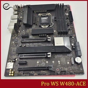 FÜR ASUS Pro WS W480-ACE DDR4*4 Sockel 1200 128GB DisplayPort ATX Mainboard - Bild 1 von 6