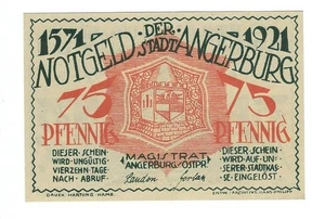 Notgeld - Angerburg in Ostpr. ( heute Wegorzewo in Polen ) - 75 Pfennig - 1921 - Picture 1 of 2