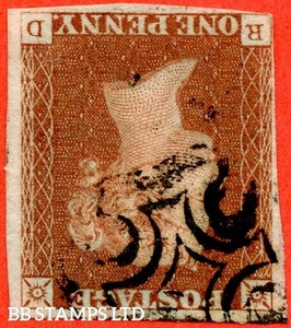 sg. 8wi. B1 (1)c. BS10. " RD ". 1d Rotbraun. Teller 21. INVERTED WATERMAR B74820 - Bild 1 von 1