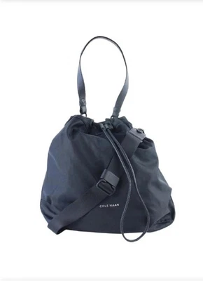 Bolso Bandolera Cole Haan Hobo Nylon/Cuero 2 Vías Gris Oscuro Foto 1 de 4