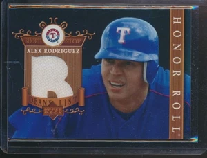 2003 UPPER DECK HONOR ROLL DEAN'S LIST JERSEY RELIC ALEX RODRIGUEZ RANGERS - Picture 1 of 1