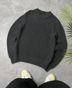 Hugo Boss Wool Finest itally Yarn chunky knit mens size L - Picture 1 of 7