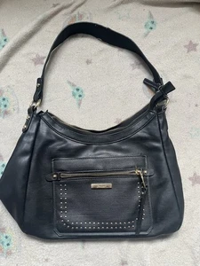 Borsa a mano Hampton nera a tracolla ecopelle donna - Foto 1 di 3