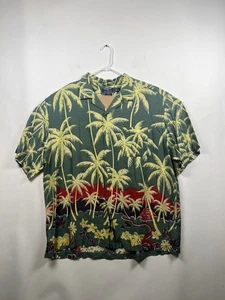 Polo Deportivo Ralph Lauren De Colección Años 90 Botón Palmas Camisa Hawaiana 2XL XXL - Imagen 1 de 6