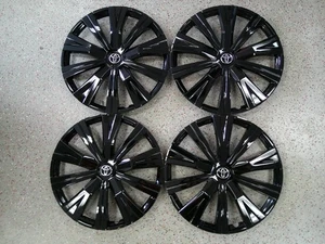 2018-2024 Toyota Camry Corolla 16" NEW Black Wheel Covers PRT106316GB- Set/4 - Picture 1 of 9