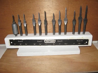 Juego de brocas piloto de tornillo de madera CRAFTSMAN 12 piezas más estante de almacenamiento casero - BONITO Foto 1 de 3
