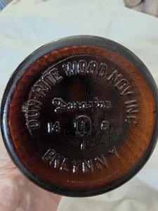 Vintage Dun-Rite Duraglas Amber Glass Humidor with Lid Brooklyn NY - Picture 1 of 7