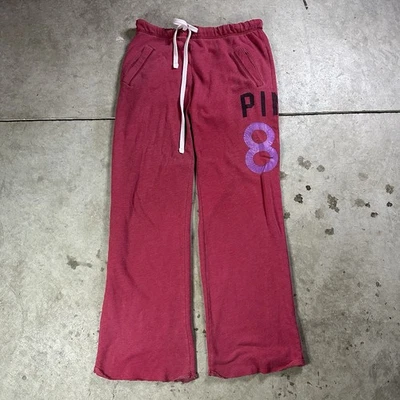 Pantalones deportivos vintage Y2k Love rosa acampanados suaves elásticos Victoria Secret talla S Foto 1 de 4