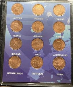 JUEGO EUROPA monedas 12 países diferentes 1999-2002 UNC  - Imagen 1 de 3