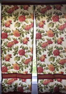 Vintage Curtain Custom Made Home Decor Door Window Two Panel Curtains - Picture 1 of 13