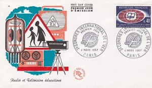 FRANCIA 1967 FDC 3 CONGRESO INTERNACIONAL DE L'UER YT 1515 - Foto 1 di 1