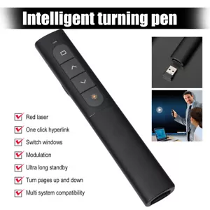 PowerPoint Presentation Laser Pointer Wireless Remote Control PPT Clicker Pen - Picture 1 of 12