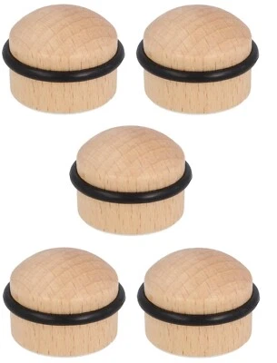 5x Türstopper rund Türpuffer Kleben Holz Gummi Puffer Eiche Buche selbstklebend - Bild 1 von 4