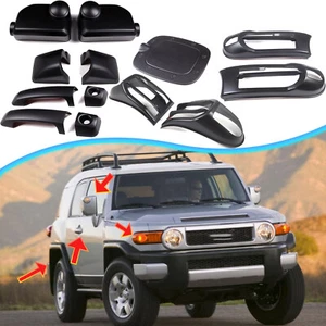 13pcs Matte Black Exterior Decor Cover Trim Kit For Toyota FJ Cruiser 2007-2022 - Picture 1 of 22