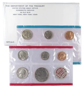 1972 Uncirculated Coin Set U.S Mint Original Government Packaging OGP - Picture 1 of 1