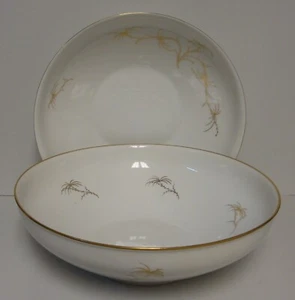 Rosenthal GOLDEN PALM (WHITE COUPE) 2 Round Vegetable Set (9-3/4", 8-7/8") - Picture 1 of 3