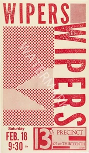 Wipers - 13th Precinct - 1983 Vintage Music Poster - Picture 1 of 1