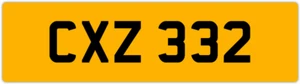 CXZ 332 C 3x3 DATELESS PRIVATE NUMBER PLATE CAM COL CHRIS CHAS CHARLIE CAL CON - Picture 1 of 1