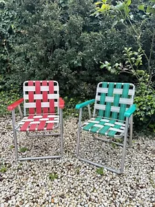 Pair Of 1960s Mid Century Folding Aluminium Picnic Chairs By Comalco Melbourne - Picture 1 of 14